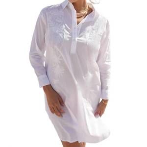 NEW DEBBIE KATZ penny shirt tunic top in white